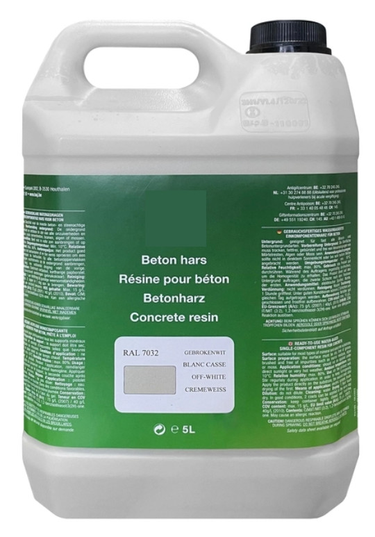 [resbetbla7032] Résine béton blanc casse RAL 7032 5L 