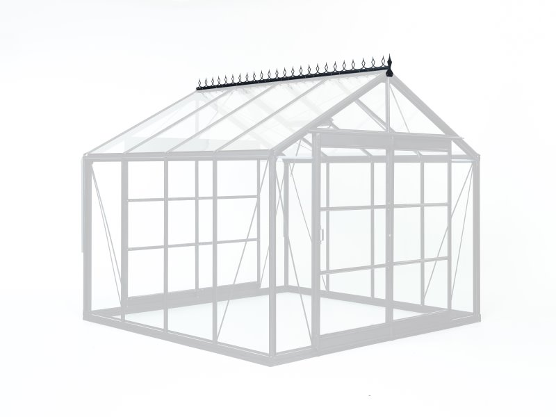 [decfait2] Décoration de faîtière (2 vitres - Alu naturel)