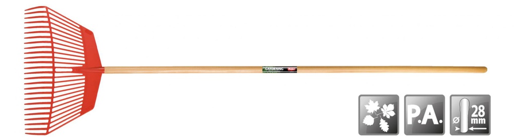 [3500241] RÂTEAU À FEUILLES 450MM POLYAMIDE PROF. FIXE M/ST 1.5M