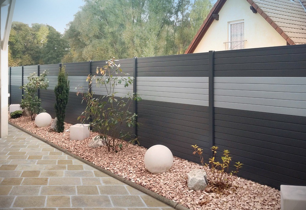 Lame décor ALULAM Gris Argent 1800x85mm (par 6p) (Gris RAL7016)