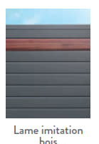 Lame décor ALULAM Imitation bois 1800x85mm (Gris RAL7016)